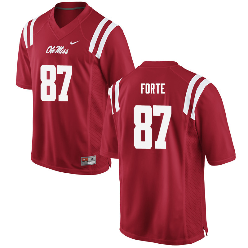 Ole Miss Rebels #87 D.J. Forte College Football Jerseys-Red